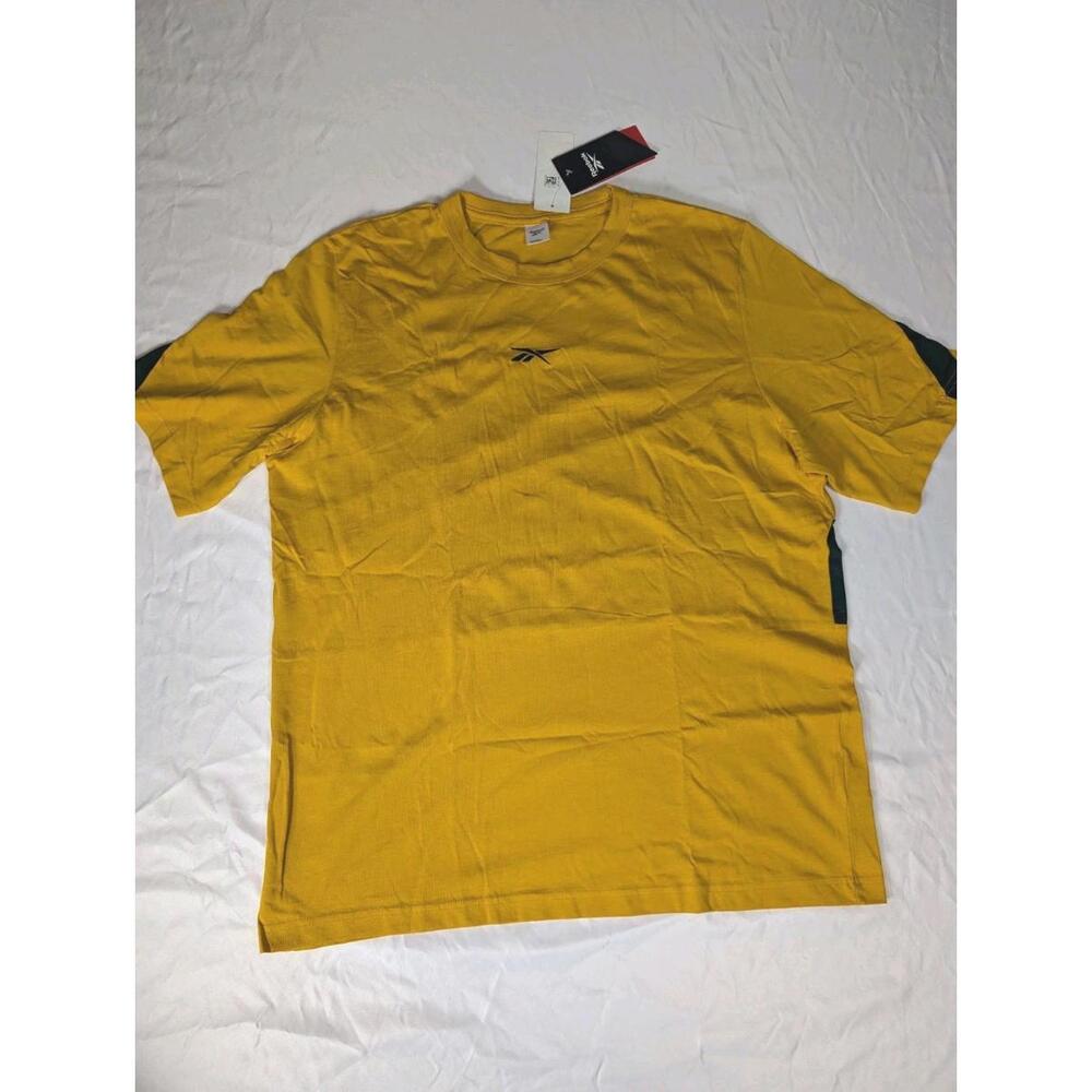 Reebok Men's Vector Graphic T-Shirt Bright Ochre Yellow Size Large NWT